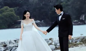 Trần Kiều Ân khóc ở lễ cưới