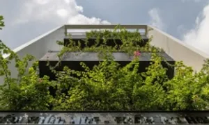 Nhà 4 tầng ứng dụng nhiều giải pháp chống nắng hướng Tây